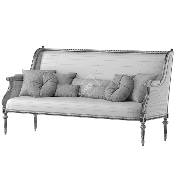 Elegant Chairish Sofa Art 6958 3D model image 4