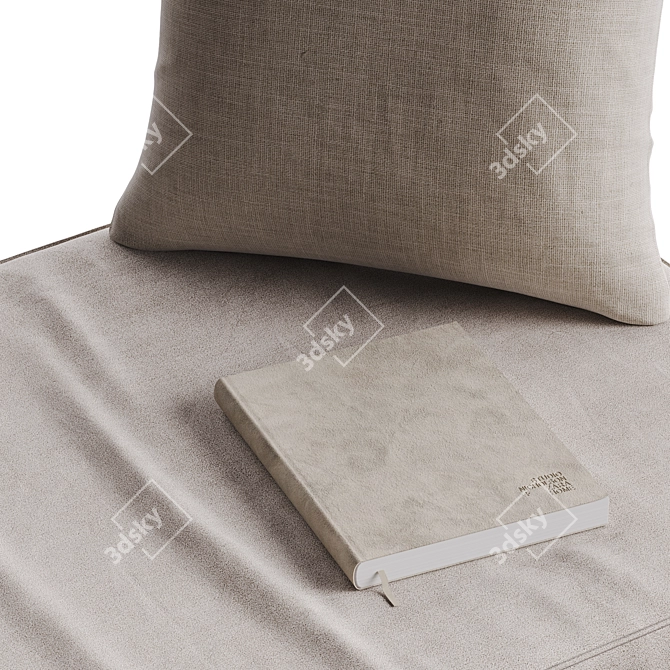 Sappa Wool-Trimmed Cotton Cushion Set 3D model image 5