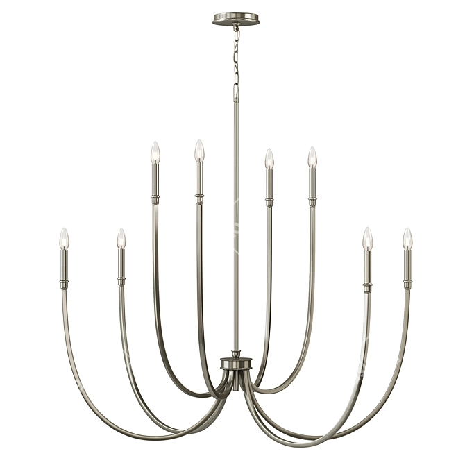 Elegant Malene Foyer Chandelier Lighting 3D model image 3