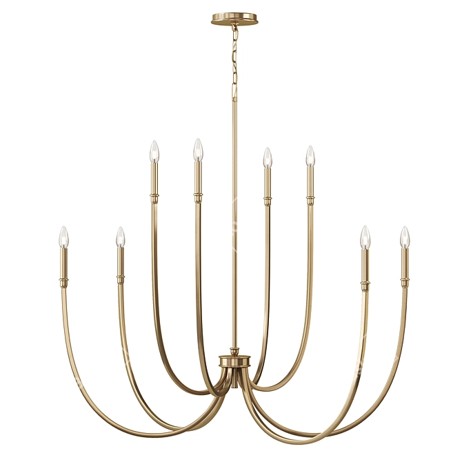 Elegant Malene Foyer Chandelier Lighting 3D model image 4