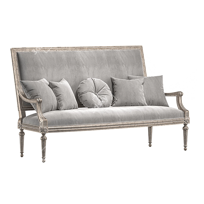 Luxurious Ebanista Baladin Sofa 3D model image 2