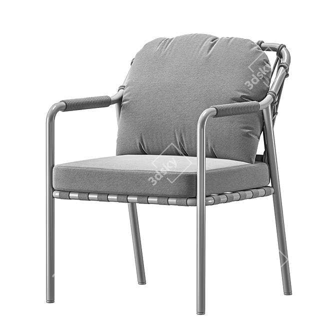 Modern Outdoor Sette Chair Set 3D model image 2