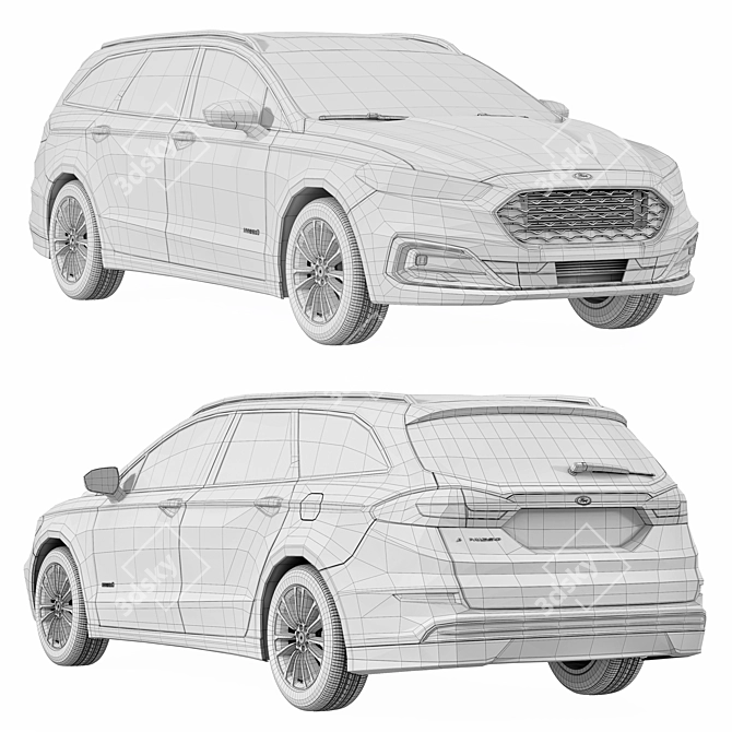 Ford Mondeo Hybrid 3D Model 3D model image 3