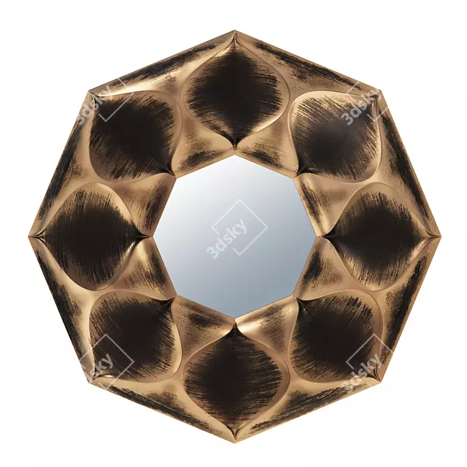 Ruan Bronze Wall Mirror 3D model image 1