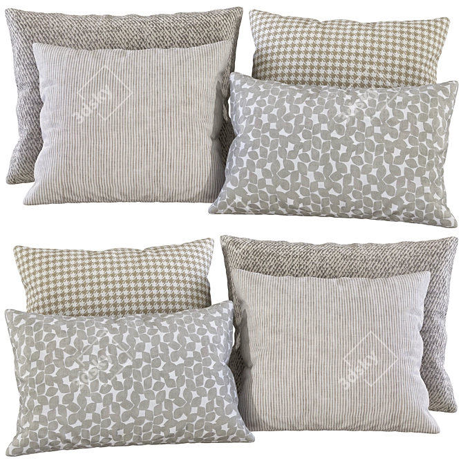 Cozy Pillow Decor Set 3D model image 1