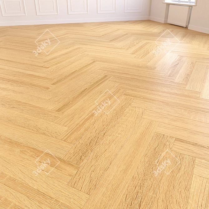 Premium Modular Wood Floor 3D model image 4