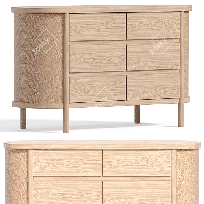 Natural Canyon Kids Dresser 3D model image 1