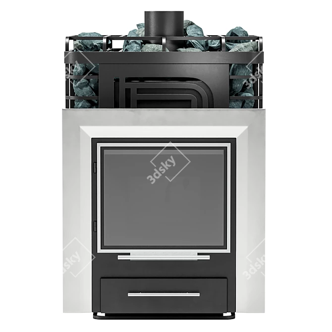 Siberian Utes Panorama Stone Stove 3D model image 2