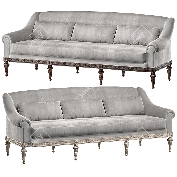 Elegant Fontenay Sofa: Luxurious Design 3D model image 1