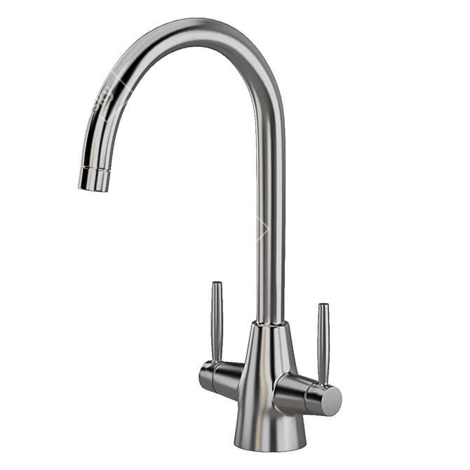 Sleek Delphi Kitchen Sink Tap 3D model image 2