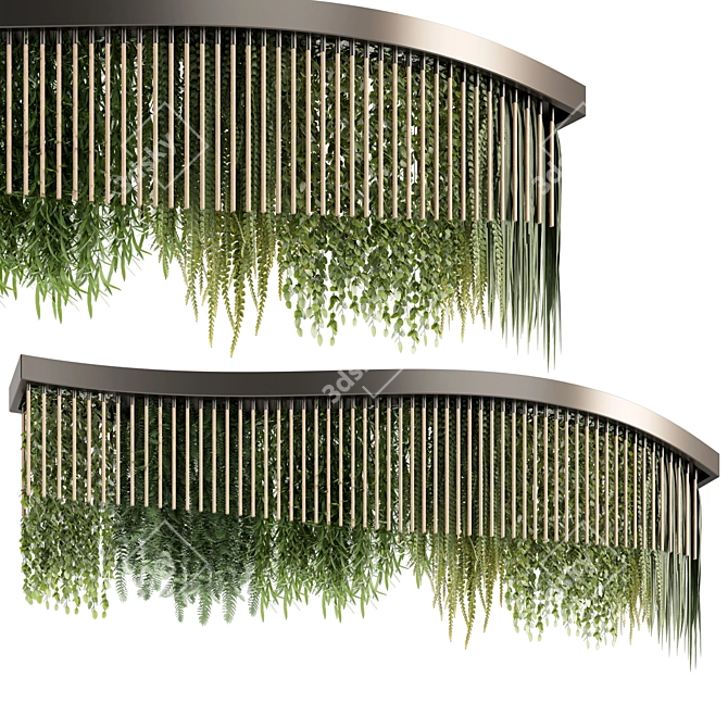 High-Quality Hanging Indoor Plant Set 3D model image 1