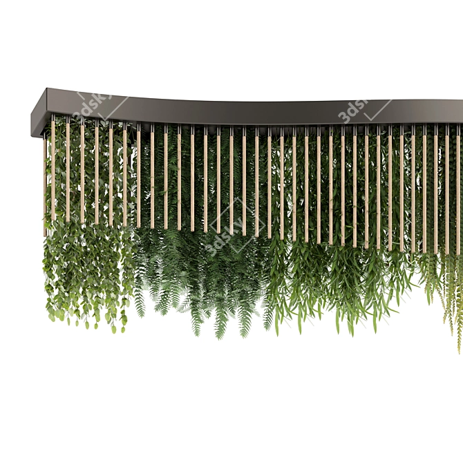 High-Quality Hanging Indoor Plant Set 3D model image 4