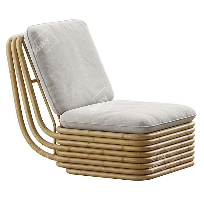 Bohemian 72 Modern Armchair 3D model image 5