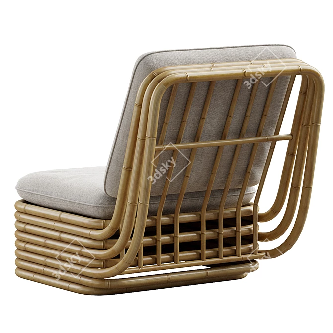 Bohemian 72 Modern Armchair 3D model image 1