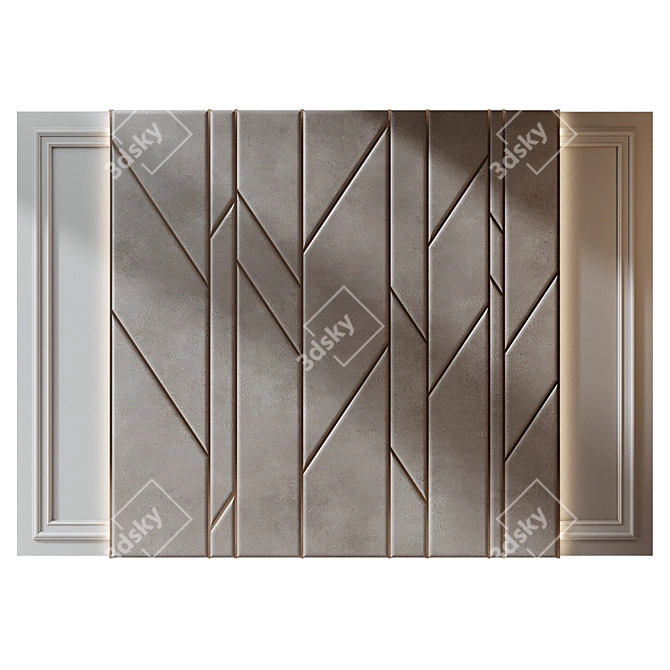 Modern Wall Panel Decor 3D 3D model image 2