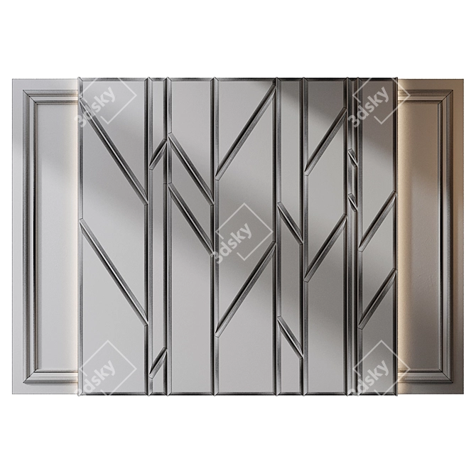 Modern Wall Panel Decor 3D 3D model image 3