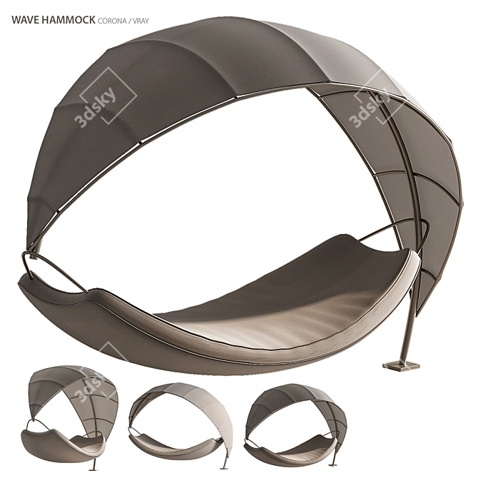 Elegance in Motion: Wave Hammock 3D model image 1