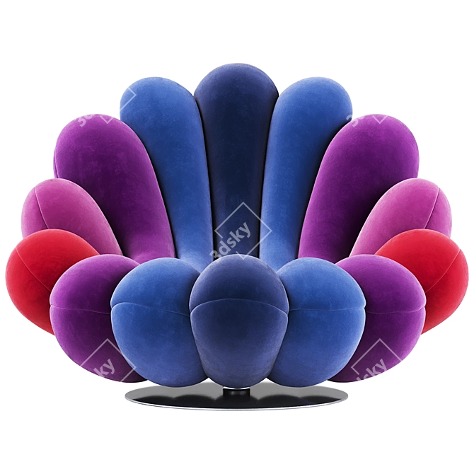 Modern Rotating Lounge Chair, 360-Degree Rotation 3D model image 5