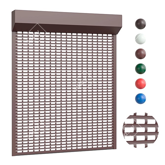 Perforated Roller Doors in Various Options 3D model image 1