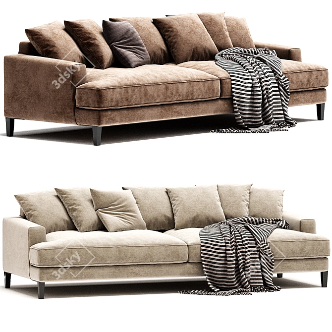 Elegant RITZ Sofa 2017 Model 3D model image 3