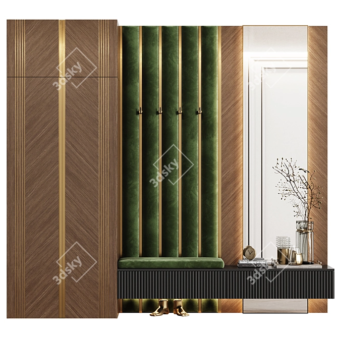 Modern Art Deco Entryway Set 3D model image 1