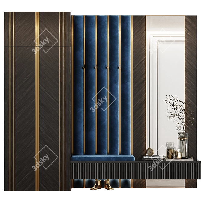 Modern Art Deco Entryway Set 3D model image 3