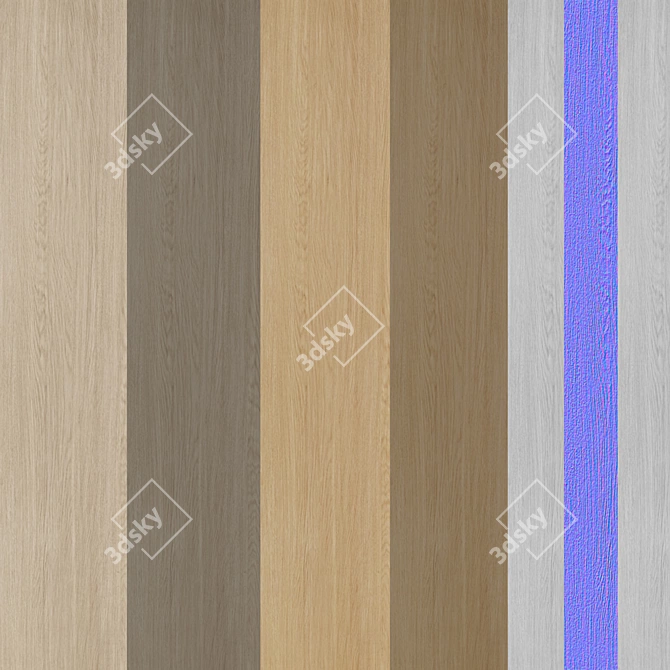 Seamless Wood Textures Collection 3D model image 2