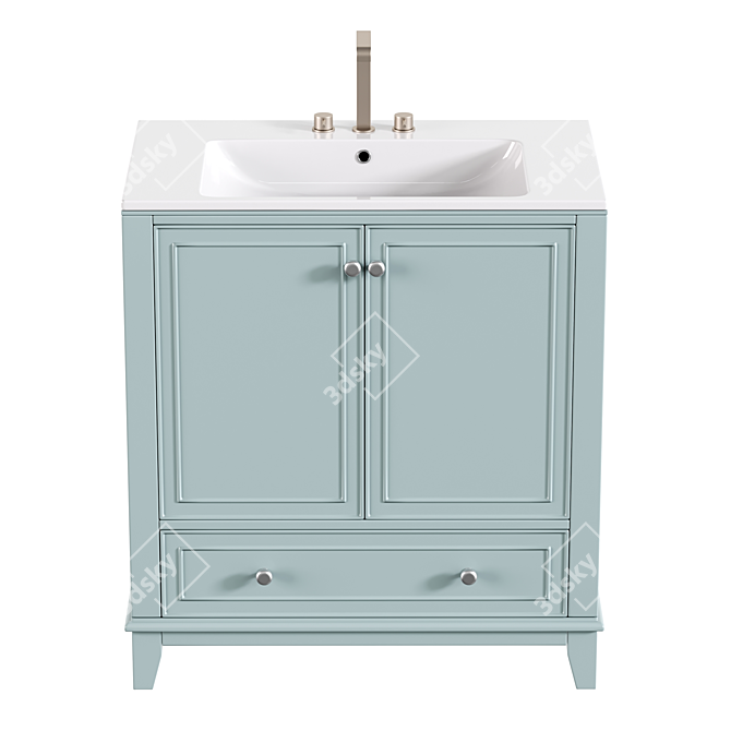 30" Ceramic Sink Top Vanity 3D model image 3