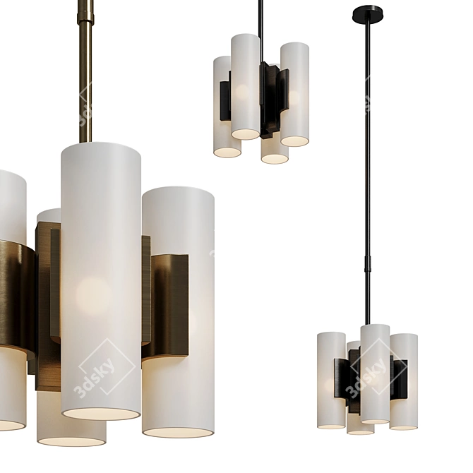 Modern Suspension Pendant Light 3D model image 4