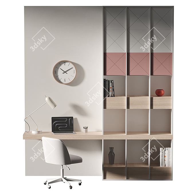 2014 Office Furniture Set 3D model image 1