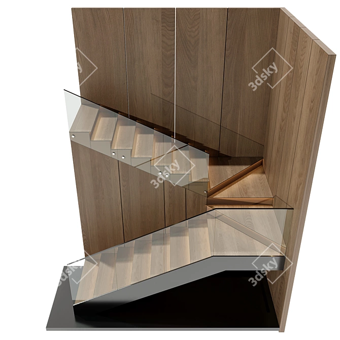 320cm Modern Stairway Design 3D model image 2