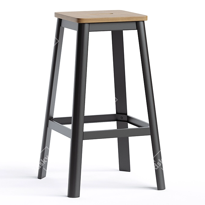 Elegant Oceanna Counter Stool 3D model image 1