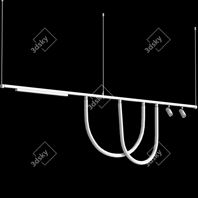 Real-Size 3D Track Light Models 3D model image 2