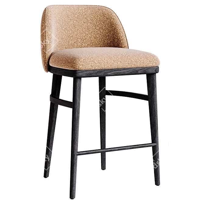 Sleek LUM Bar Stool 3D model image 6