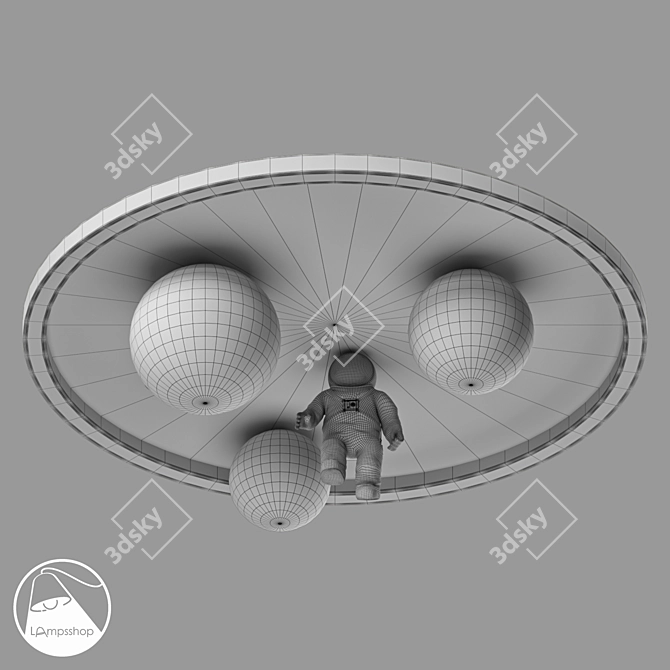 Modern Chandelier Cosmoboy Light Fixture 3D model image 2