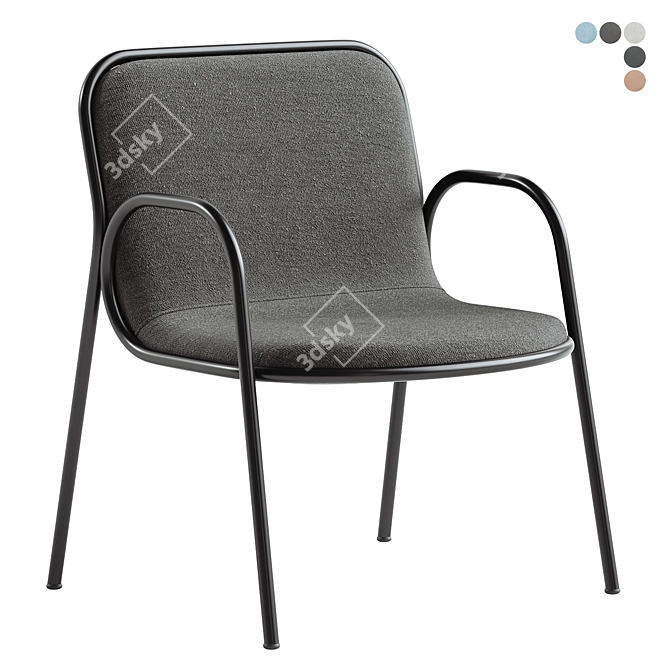 Modern Unia Lounge Chair Design 3D model image 1