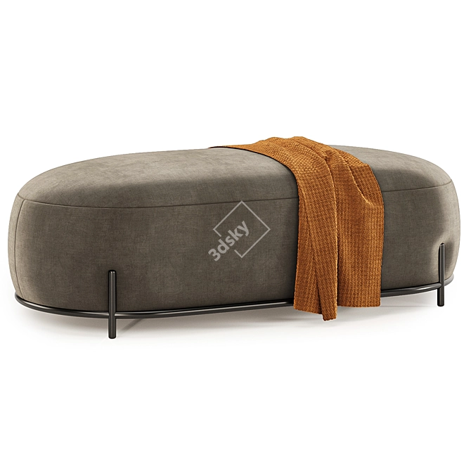 Modern Upholstered Bench Set by Actiu 3D model image 2