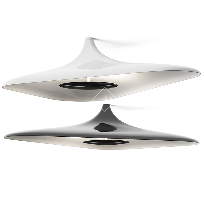 Sleek LED Ceiling Lamp - Odile Decq 3D model image 1