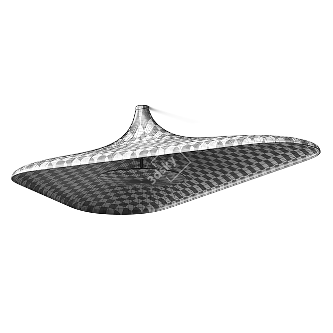 Sleek LED Ceiling Lamp - Odile Decq 3D model image 4