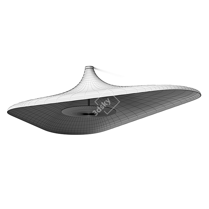 Sleek LED Ceiling Lamp - Odile Decq 3D model image 5