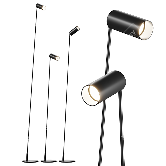 Modern Reach Floor Lamp, Jos Muller 3D model image 1