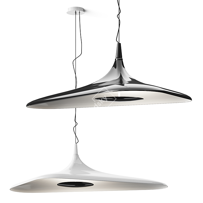 Contemporary LED Pendant Lamp Odile Decq 3D model image 1