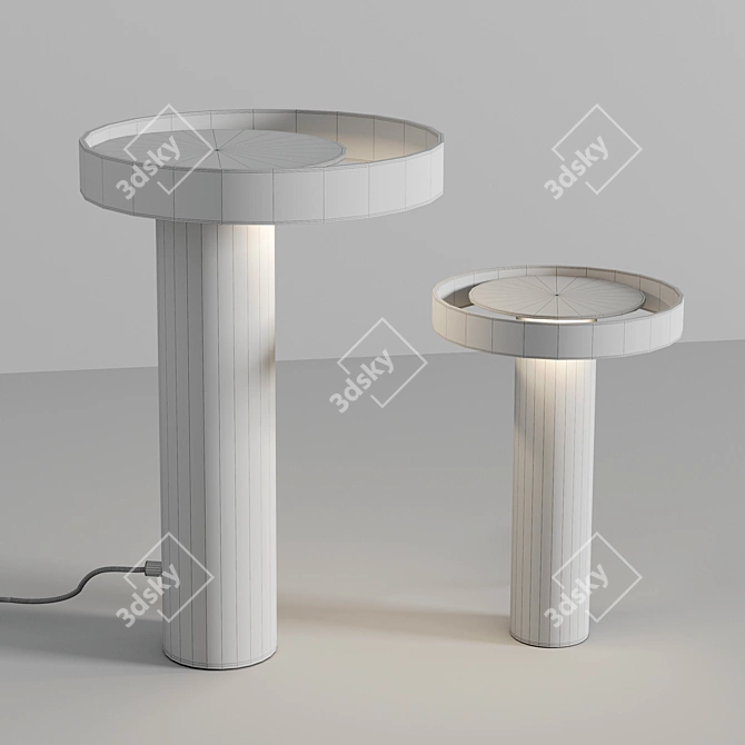 Modern Circle Table Lamp 3D model image 3