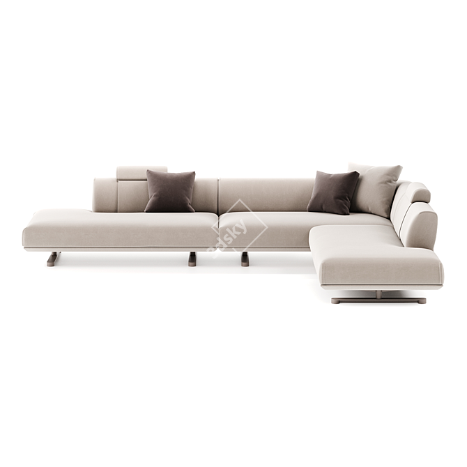 Elegant Modular Sofa Set TAKT 3D model image 2