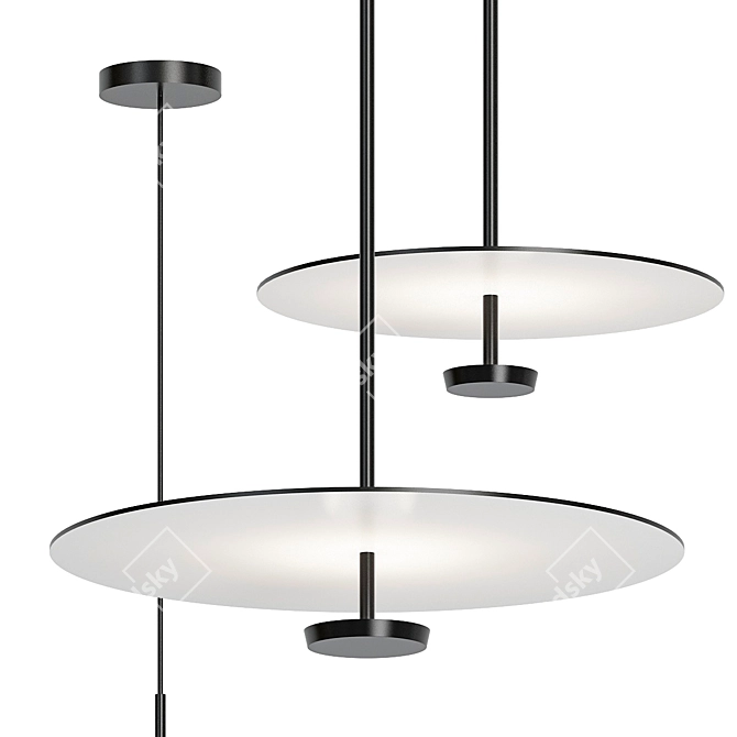 Modern Vibia Flat Lighting Fixtures 3D model image 1