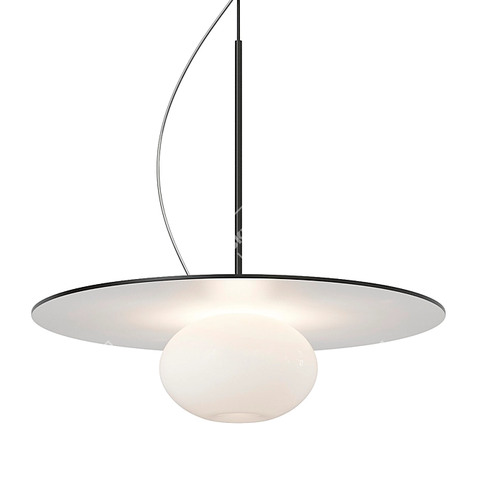 Sleek Modern Pendant Light 3D model image 1