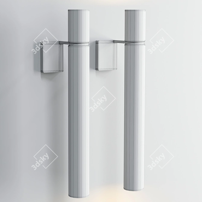 Sleek Tubular Hanglamp Wall Light 3D model image 3