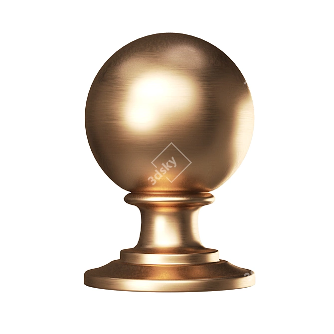 Vintage Cotswold Ball Cabinet Knob 3D model image 2