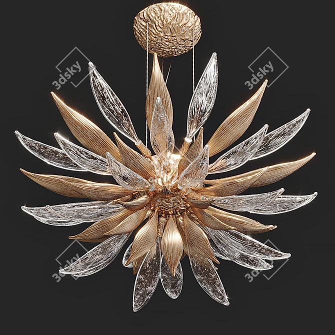 Dandelion Hope Flower Pendant Light 3D model image 3