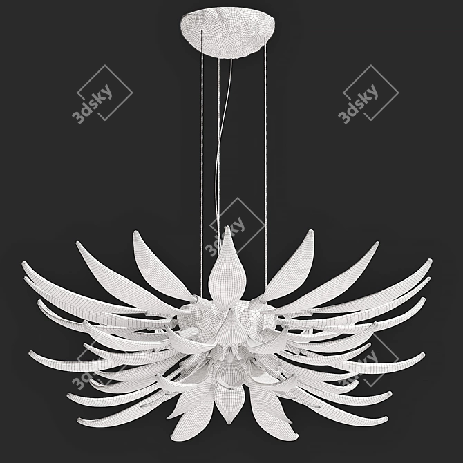 Dandelion Hope Flower Pendant Light 3D model image 4